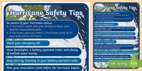 Free Hurricane Safety Tips Poster Teacher Made Free Hurricane Safety Tips Poster Teacher Made