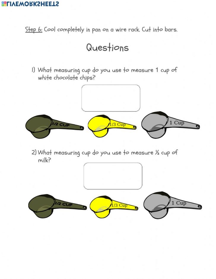 Free Printable Measuring Cup Worksheets Free Printable Measuring Cup Worksheets