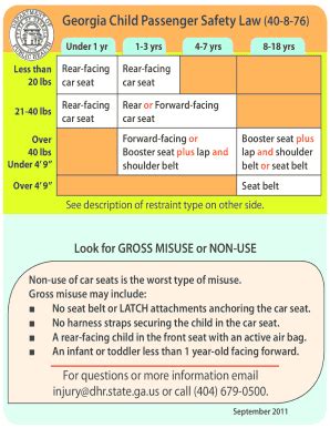 Front Seat Laws in Georgia: The Rules