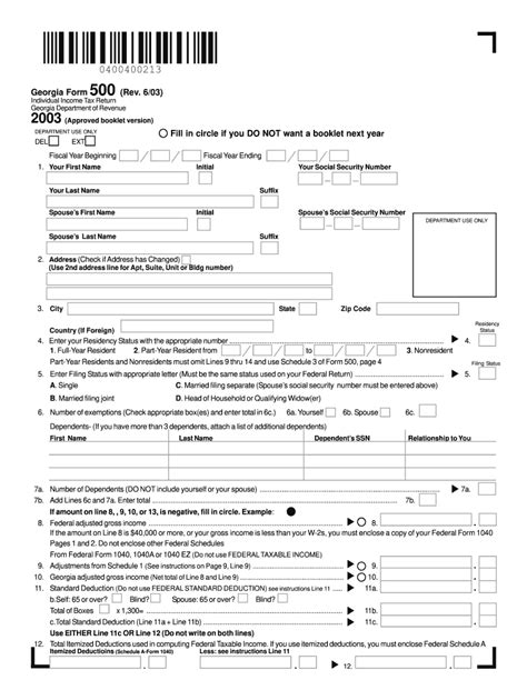 5 Simple Steps to Complete GA State Form 500