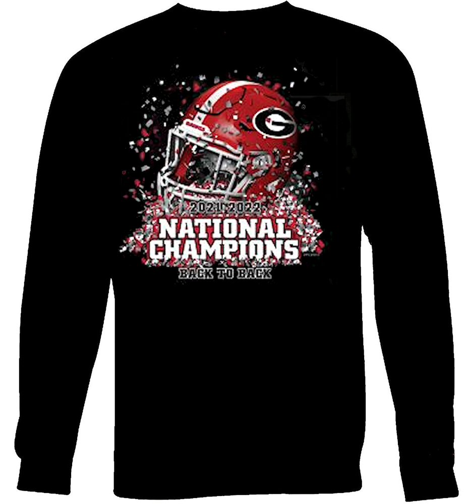Georgia Bulldogs 2021 2022 Black Helmet College National Champions Long Georgia Bulldogs 2021 2022 Black Helmet College National Champions Long