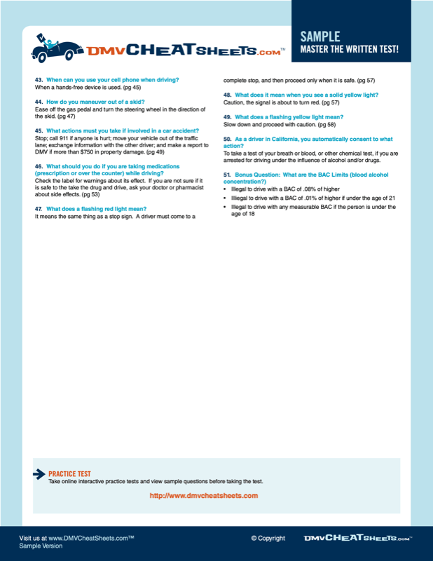 Georgia Driver S License Practice Test Dmv Cheat Sheets Georgia Driver S License Practice Test Dmv Cheat Sheets