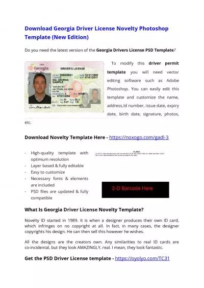 Georgia Drivers License Psd Template V2 Download Photoshop File Georgia Drivers License Psd Template V2 Download Photoshop File