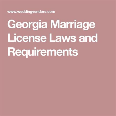 5 Essential Facts About Georgia's Marriage Laws
