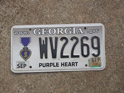 How to Get Georgia's Purple Heart Plate