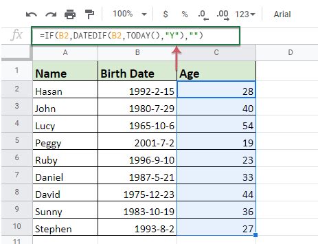 Master the Art: Google Sheets Age Calculation