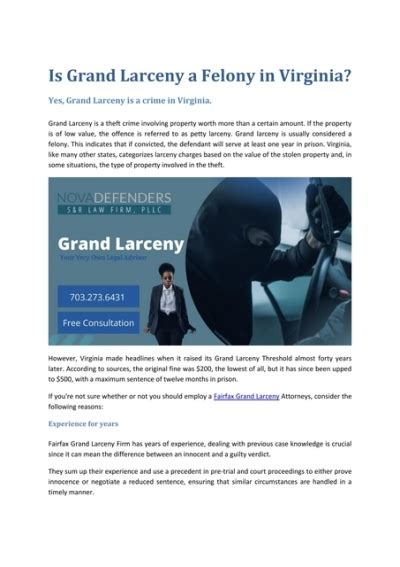 Grand Larceny: 5 Legal Facts.