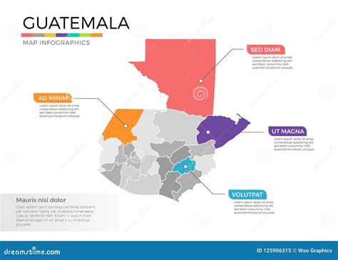 Guatemala Map Infographics Vector Template With Regions And Pointer Guatemala Map Infographics Vector Template With Regions And Pointer