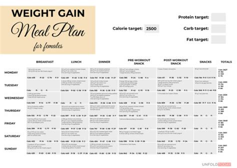 Healthy Weight Gain Meal Plans For Females 7 Day Healthy Weight Gain Meal Plans For Females 7 Day