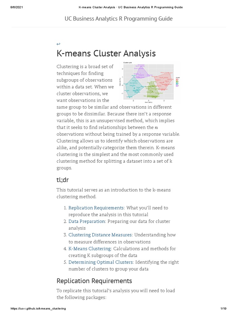 Hierarchical Cluster Analysis Uc Business Analytics R Programming Guide Hierarchical Cluster Analysis Uc Business Analytics R Programming Guide