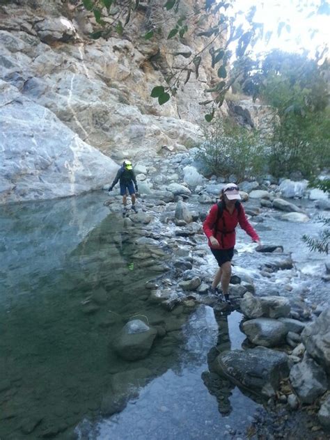 Hiking Across River To The Bridge To Nowhere San Gabriel Mountains Ca Hiking Across River To The Bridge To Nowhere San Gabriel Mountains Ca