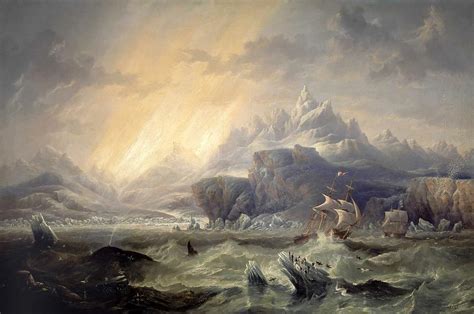 Hms Erebus And Terror In The Antarctic Painting By James Wilson Hms Erebus And Terror In The Antarctic Painting By James Wilson