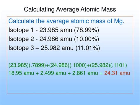 Unraveling the Mystery: Average Atomic Mass