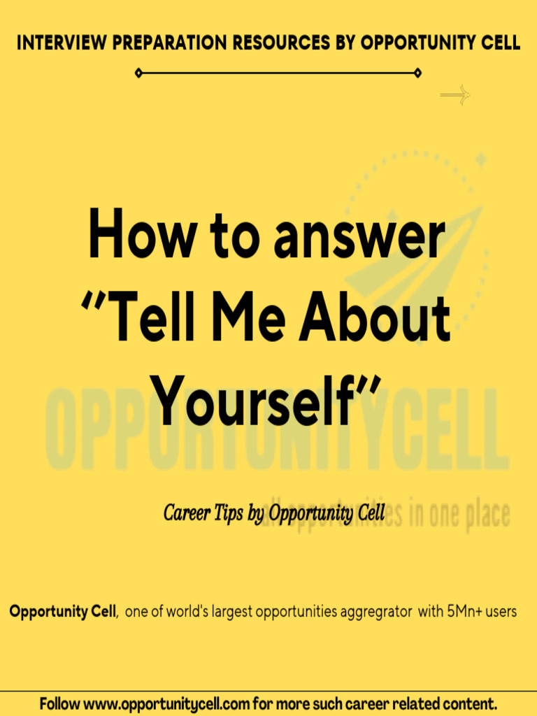 5 Secrets to Nailing the Tell Me About Yourself Question