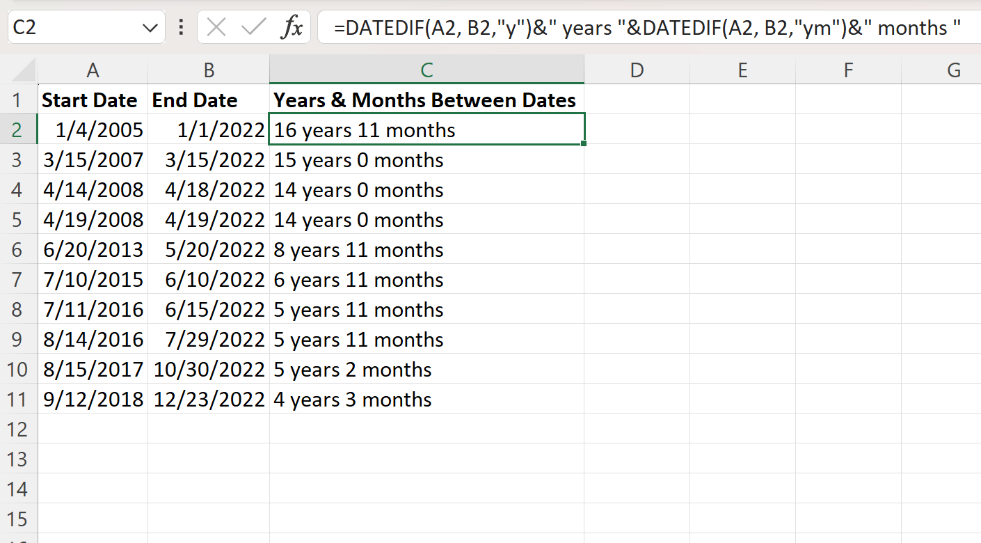 How To Calculate Months Between Two Dates