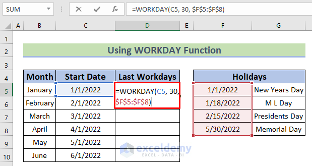 How To Calculate Working Days In A Month In Excel 4 Easy Ways How To Calculate Working Days In A Month In Excel 4 Easy Ways