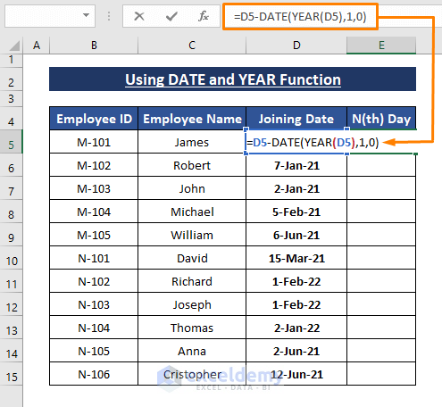 How To Convert Date To Day Of Year In Excel 4 Methods Exceldemy How To Convert Date To Day Of Year In Excel 4 Methods Exceldemy