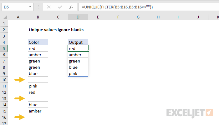 How To Count Unique Values With And Without Blanks In An Excel Column How To Count Unique Values With And Without Blanks In An Excel Column