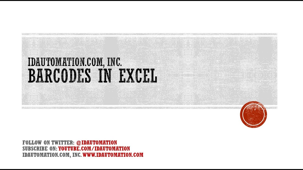 How To Create Barcodes In Excel Beginner Tutorial Youtube How To Create Barcodes In Excel Beginner Tutorial Youtube
