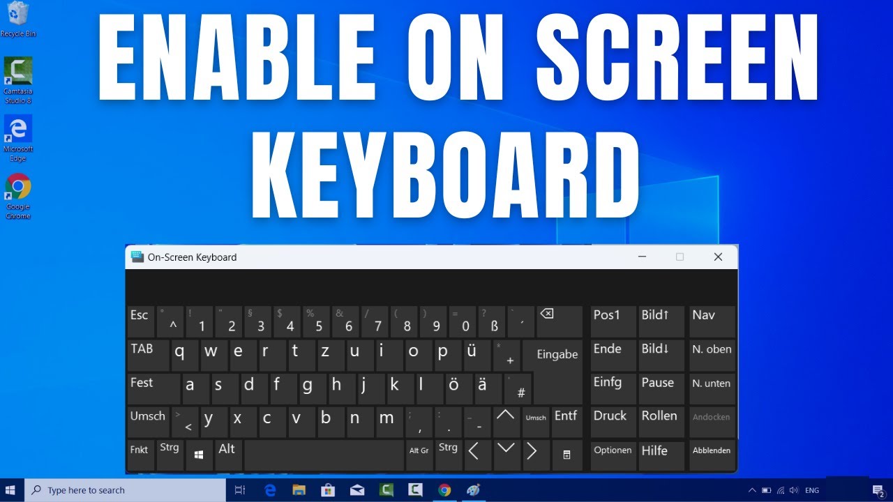 How To Enable On Screen Keyboard In Windows 10 Youtube How To Enable On Screen Keyboard In Windows 10 Youtube