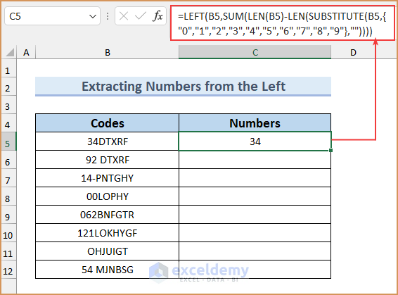 How to Quickly Extract Excel Cell Numbers
