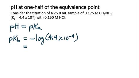 How To Find The Ph At The Equivalence Point Youtube