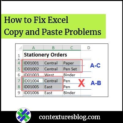 How To Fix Excel Copy And Paste Problems Contextures Blog How To Fix Excel Copy And Paste Problems Contextures Blog