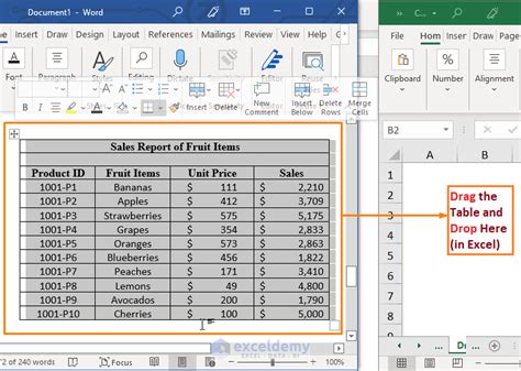5 Ways to Import Excel Tables into Word