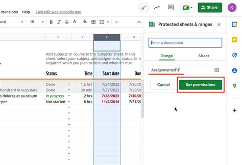 How to Lock Cells and Scroll in Google Sheets
