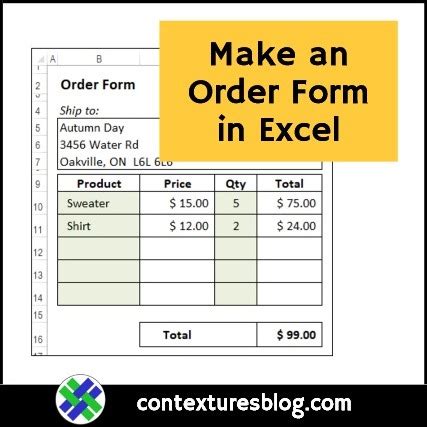 Mastering Excel: 5 Order Form Tips