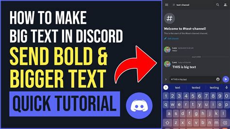How To Make Big Text In Discord Easy Tutorial Youtube