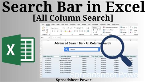 How To Make Search Bar In Excel All Column Search Youtube How To Make Search Bar In Excel All Column Search Youtube