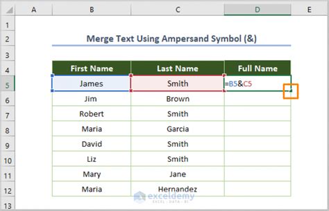 Merging Text: Excel's Easy Cell Fusion