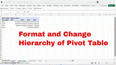 How To Rearrange The Order Of Pivot Table Fields Youtube How To Rearrange The Order Of Pivot Table Fields Youtube