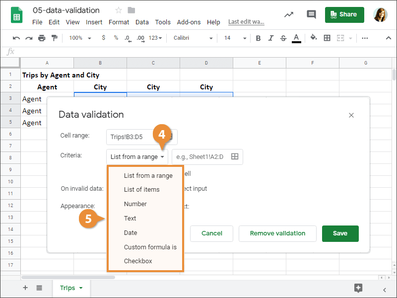 How To Remove Data Validation In Google Sheets Officewheel How To Remove Data Validation In Google Sheets Officewheel