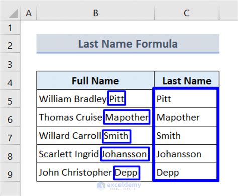 How To Separate First Name Middle Name And Last Name In Excel Using Formula How To Separate First Name Middle Name And Last Name In Excel Using Formula