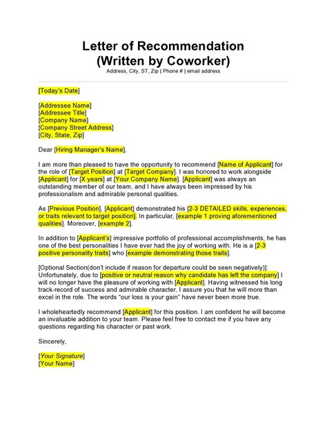 Write a Great Recommendation Letter for a Colleague