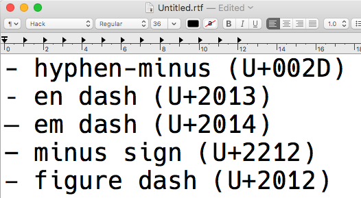 Hyphen And En Dash Issue 426 Source Foundry Hack Github