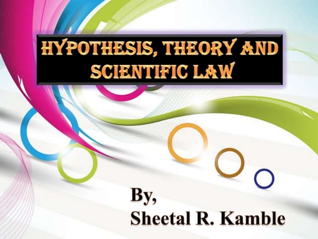 Hypothesis Theory And Scientific Laws Hypothesis Theory And Scientific Laws