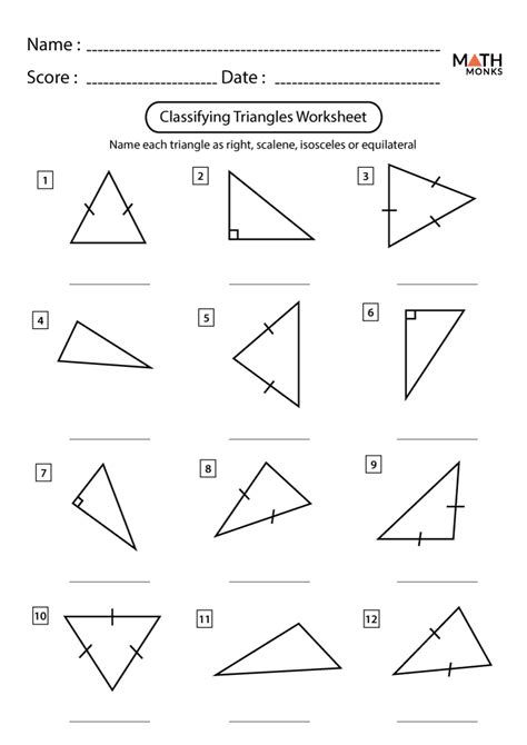 Identifying Types Of Triangles Worksheets Identifying Types Of Triangles Worksheets