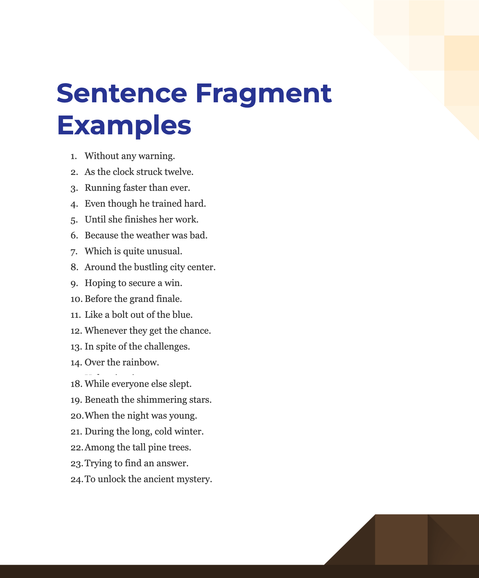 The Power of Short Sentences