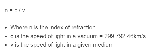 5 Tips for Index Refraction Calculation.
