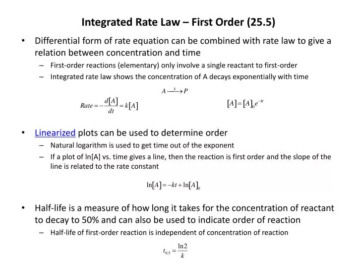 Unraveling the Mystery: First-Order Rate Laws Unraveling the Mystery: First-Order Rate Laws