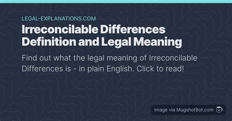 Unraveling Irreconcilable Differences: The Basics