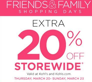 Kohl's Printable Coupon: Extra 20% Off Storewide Kohl's Printable Coupon: Extra 20% Off Storewide