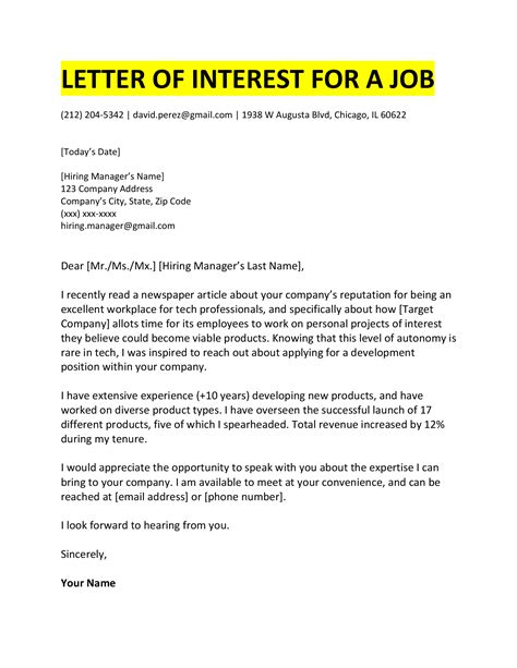 The Ultimate Guide to Writing Letters of Interest
