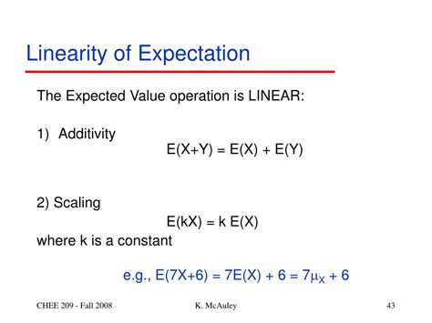 The Magic of Linearity in Expectations