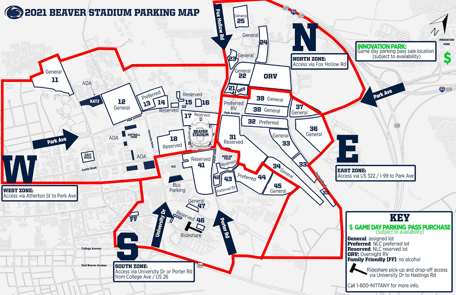 Parking 101: Beaver Stadium Guide