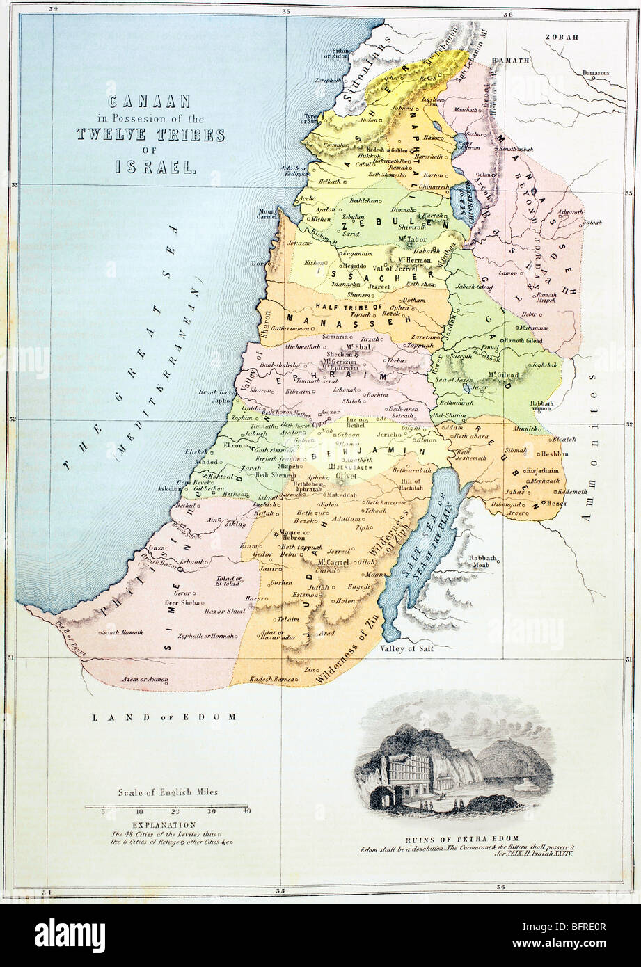 Map Of Canaan And The Twelve Tribes Of Israel Stock Photo Alamy Map Of Canaan And The Twelve Tribes Of Israel Stock Photo Alamy
