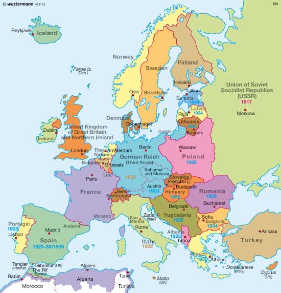 A Journey Back in Time: Europe's Pre-War Map
